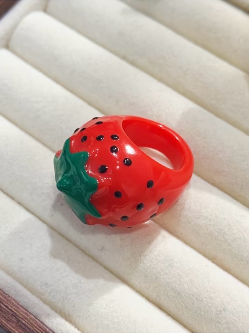 Chunky Strawberry Shaped Ring